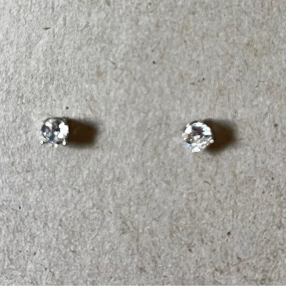 Elegant Silver Stud Earrings - Picture 3 of 3